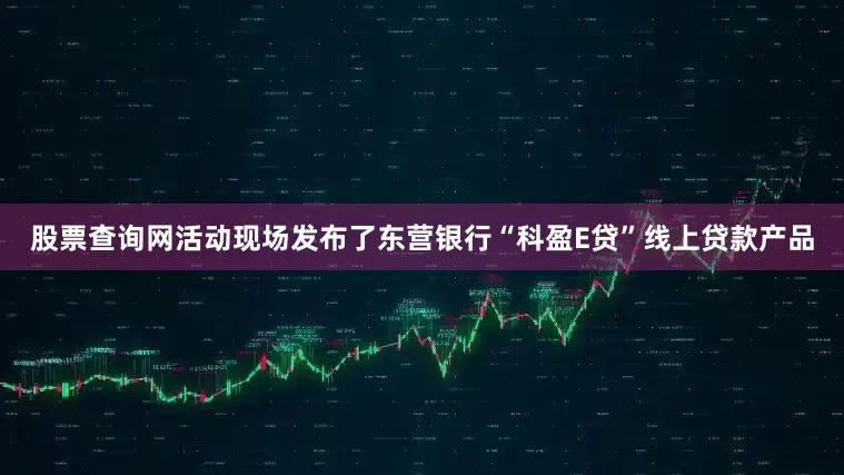 股票查询网活动现场发布了东营银行“科盈E贷”线上贷款产品